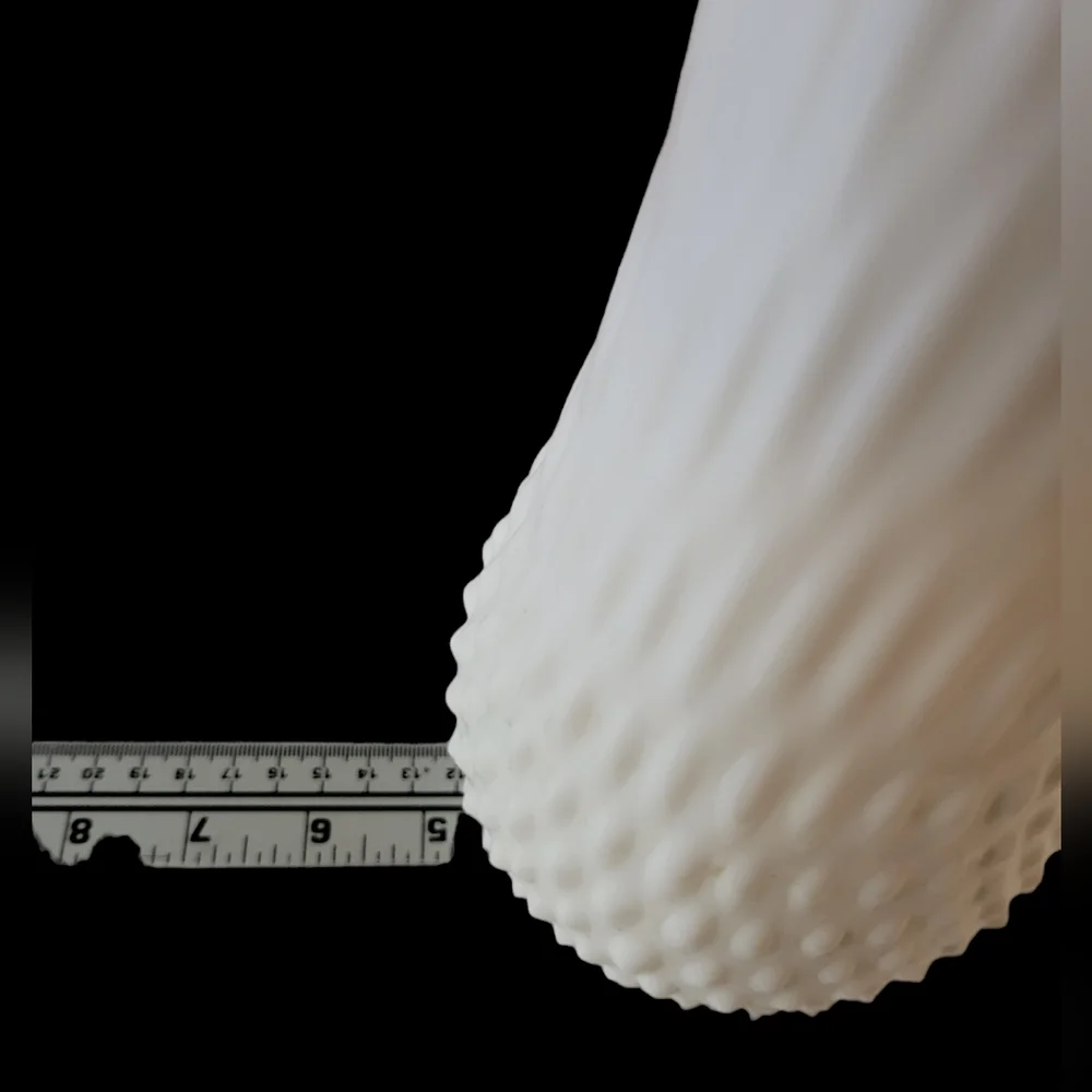 Vintage Fenton Hobnail Milk Glass Swung Vase